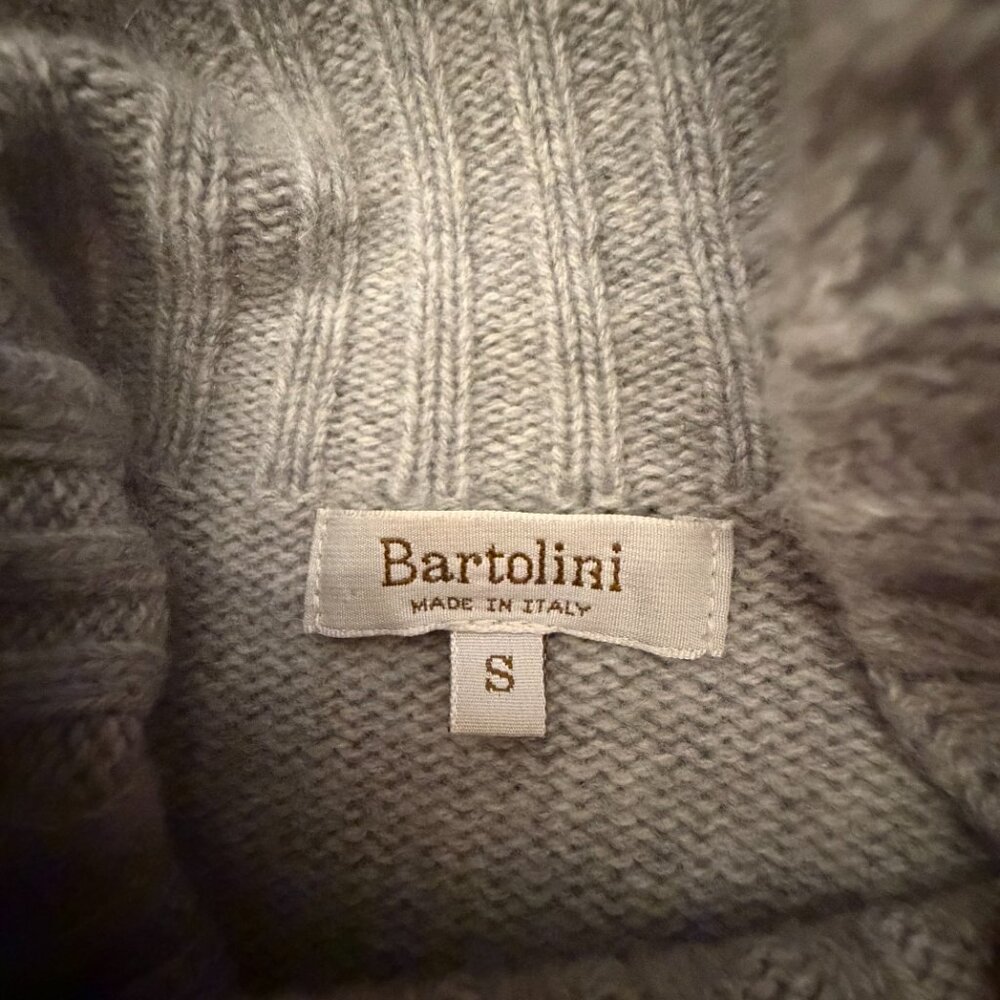 Bartolini Gray 100% Cashmere Turtleneck Sweater Size S Made in Italy - Picture 5 of 11